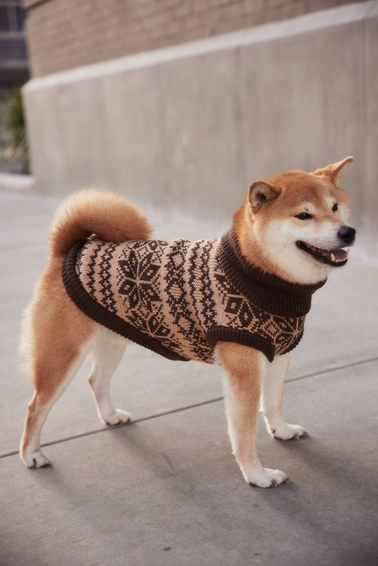 The Latte | Beige Turtleneck Dog Sweater